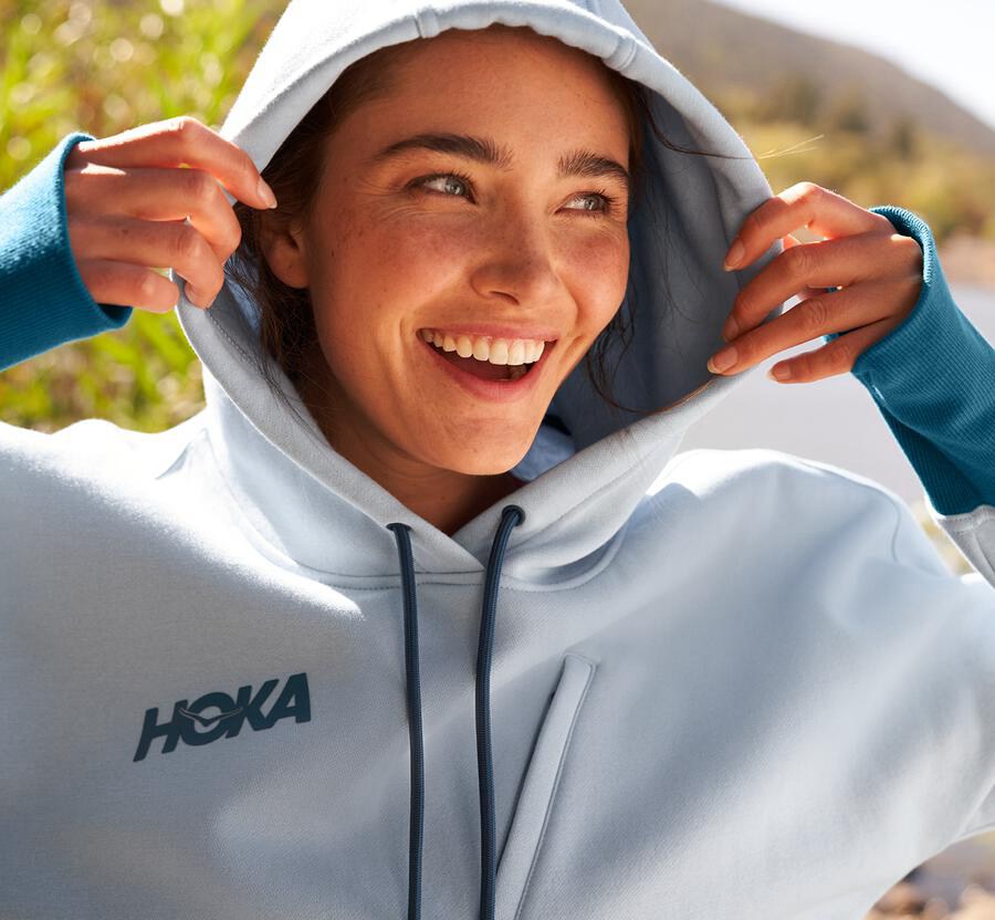 Hoka One One Hoodie Dames - Performance - Blauw - KX0813274